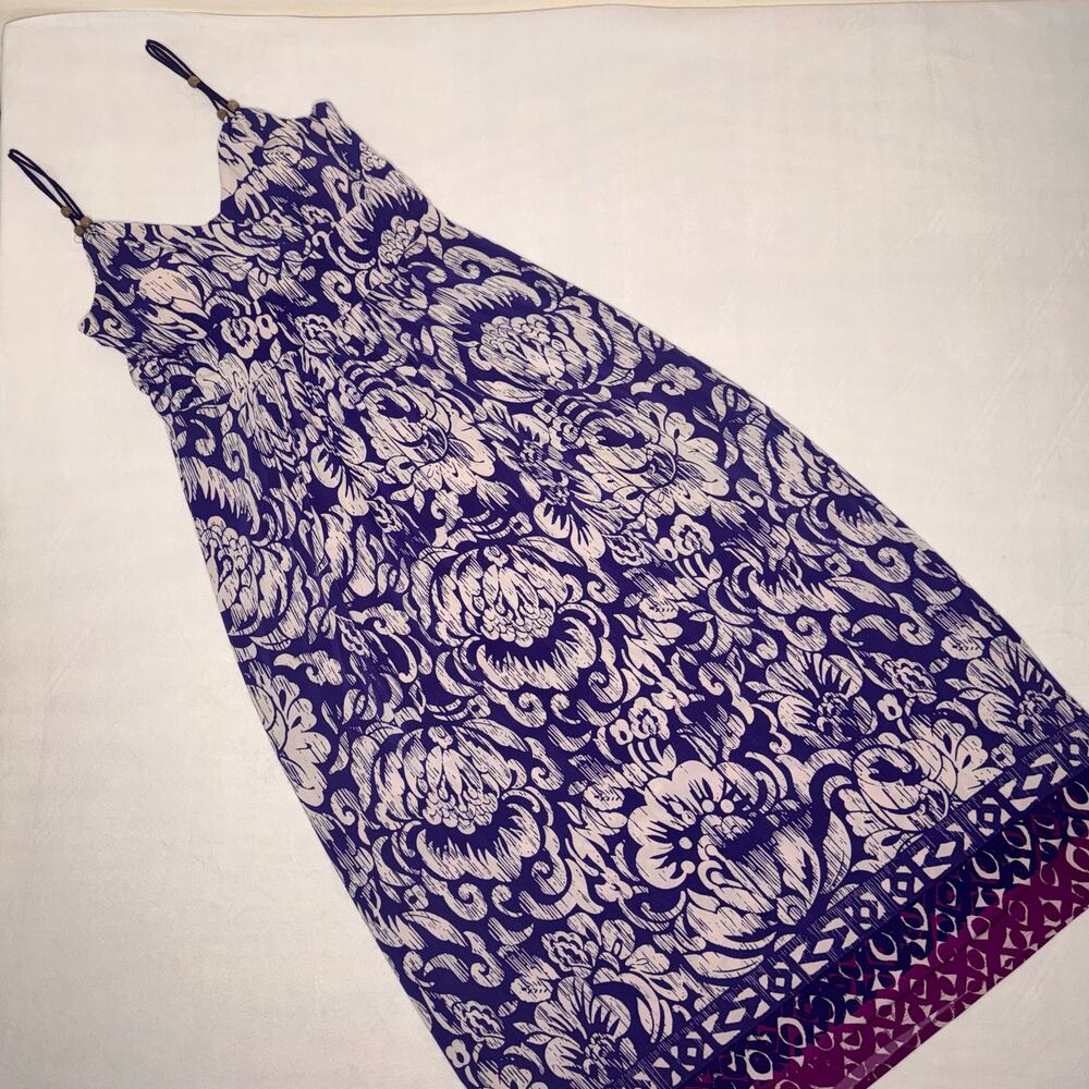 Purple White American Living 4 Maxi Dress - Picture 1 of 9